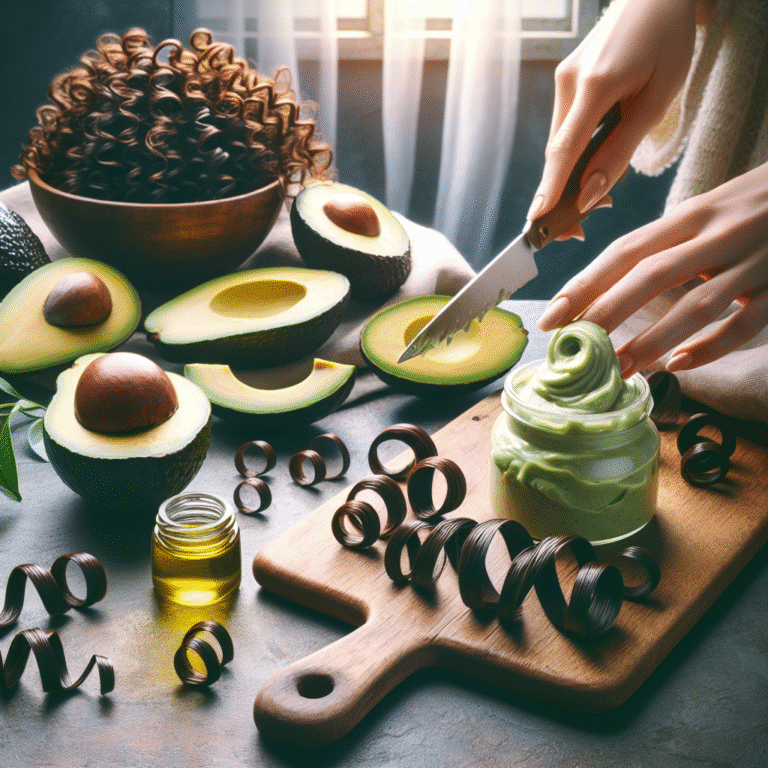 como fazer uma máscara de abacate para cachos sedosos